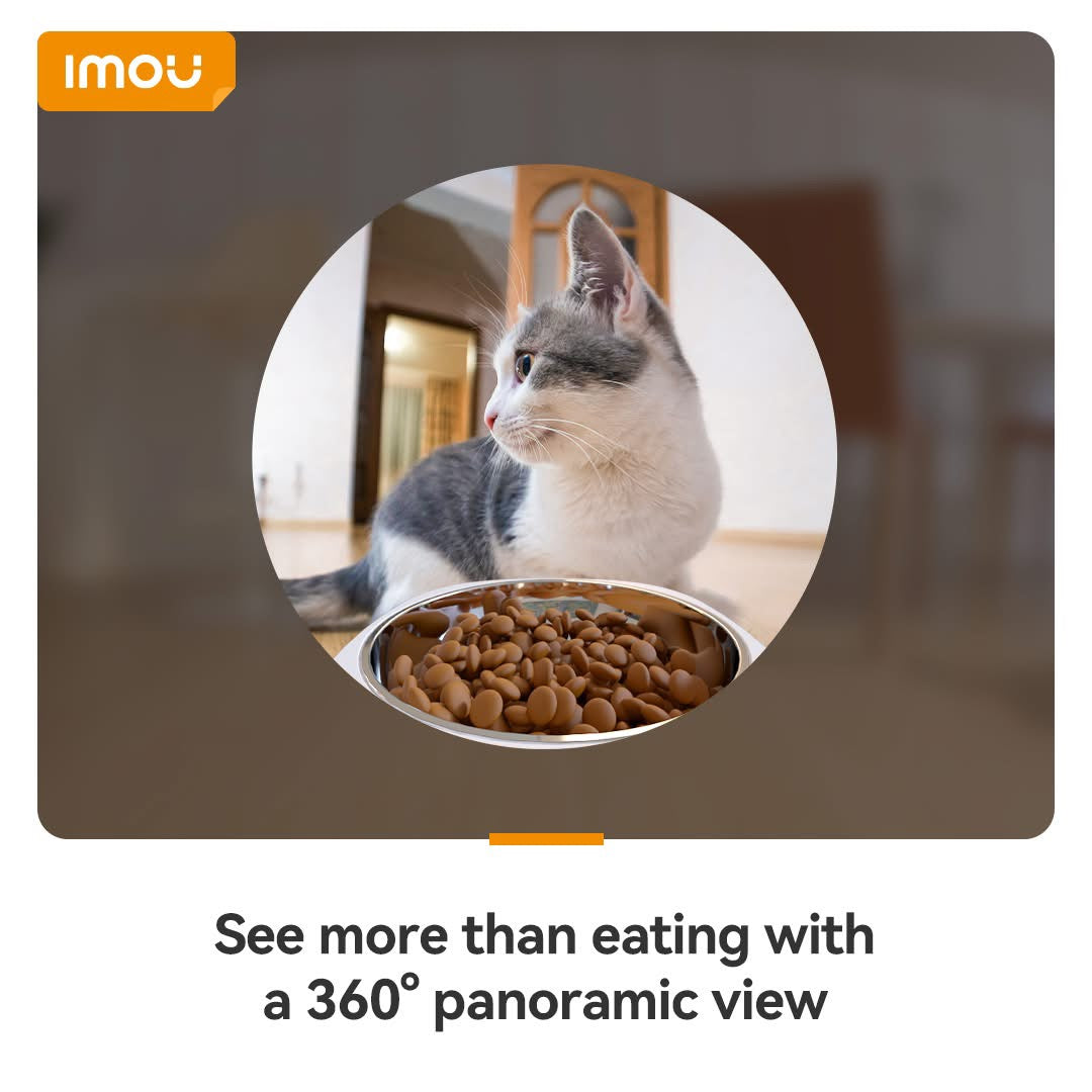 Imou Smart Pet Feeder Camera | جهاز تغذية الحيوانات الأليفة الذكي بكاميرا 360 درجة