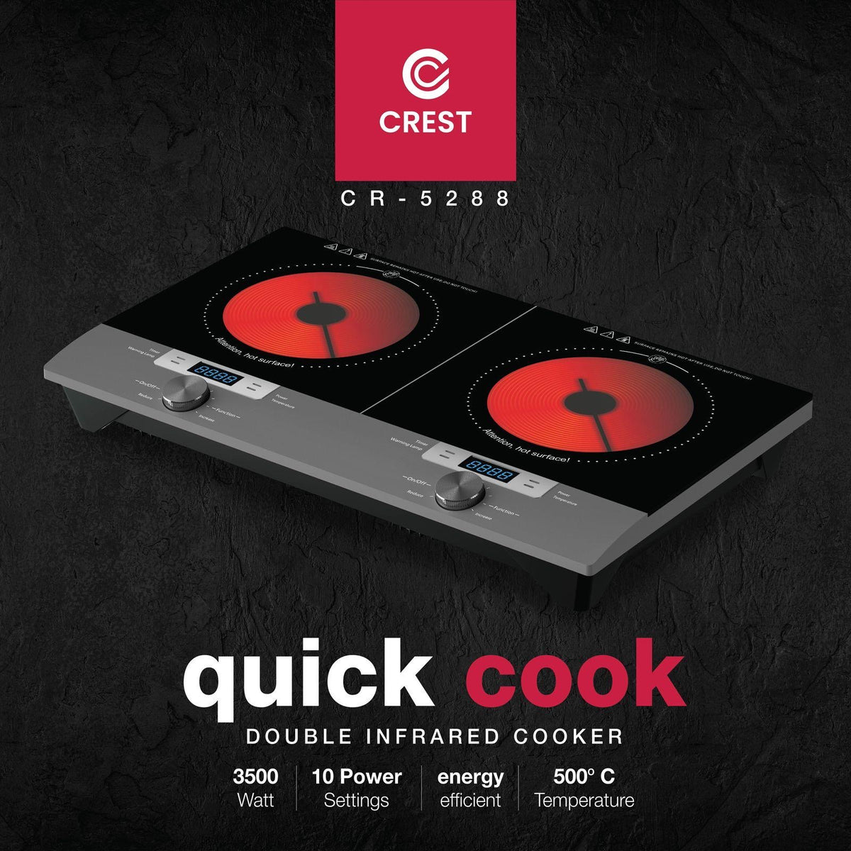 Smart Double Glass Cooker | غاز الزجاج الذكي المزدوج